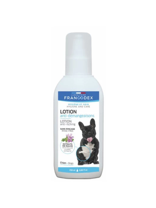 Lotion Anti-démangeaisons Pour Chiens 250ml Francodex 1 Lotion Anti-démangeaisons Pour Chiens 250ml Francodex